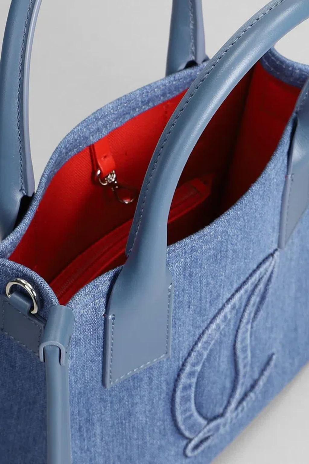 CHRISTIAN LOUBOUTIN By My Side Mini Tote In Blue Product Image