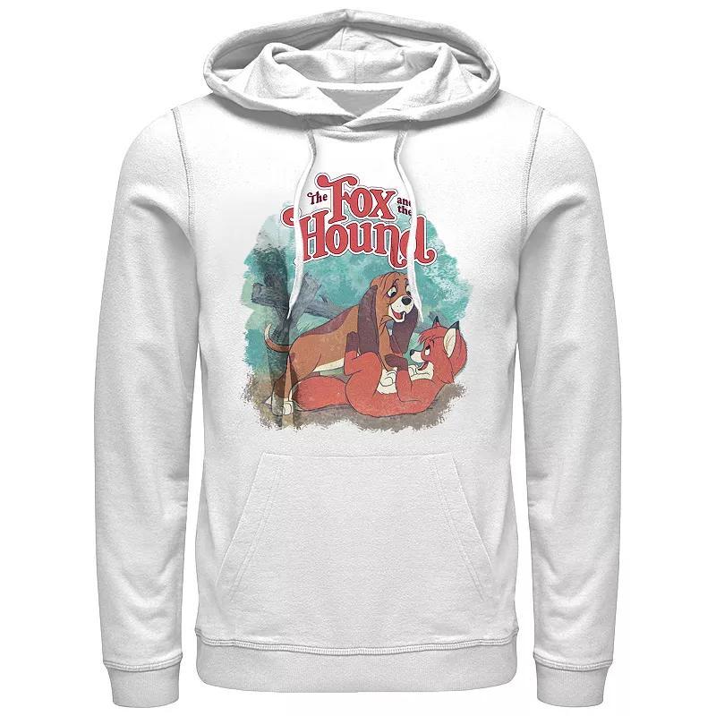 Disney's The Fox And The Hound Men's Graphic Hoodie, Size: XL, White Product Image