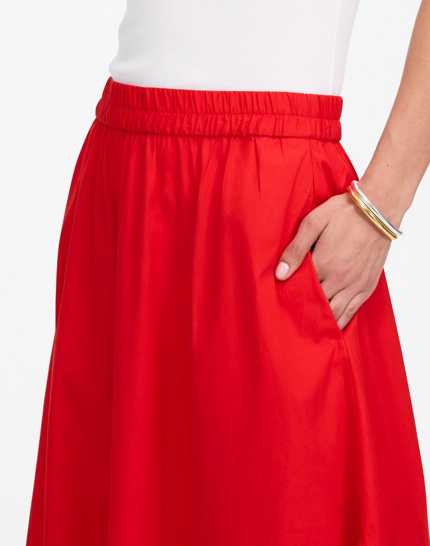 Poplin Midi Skirt Product Image