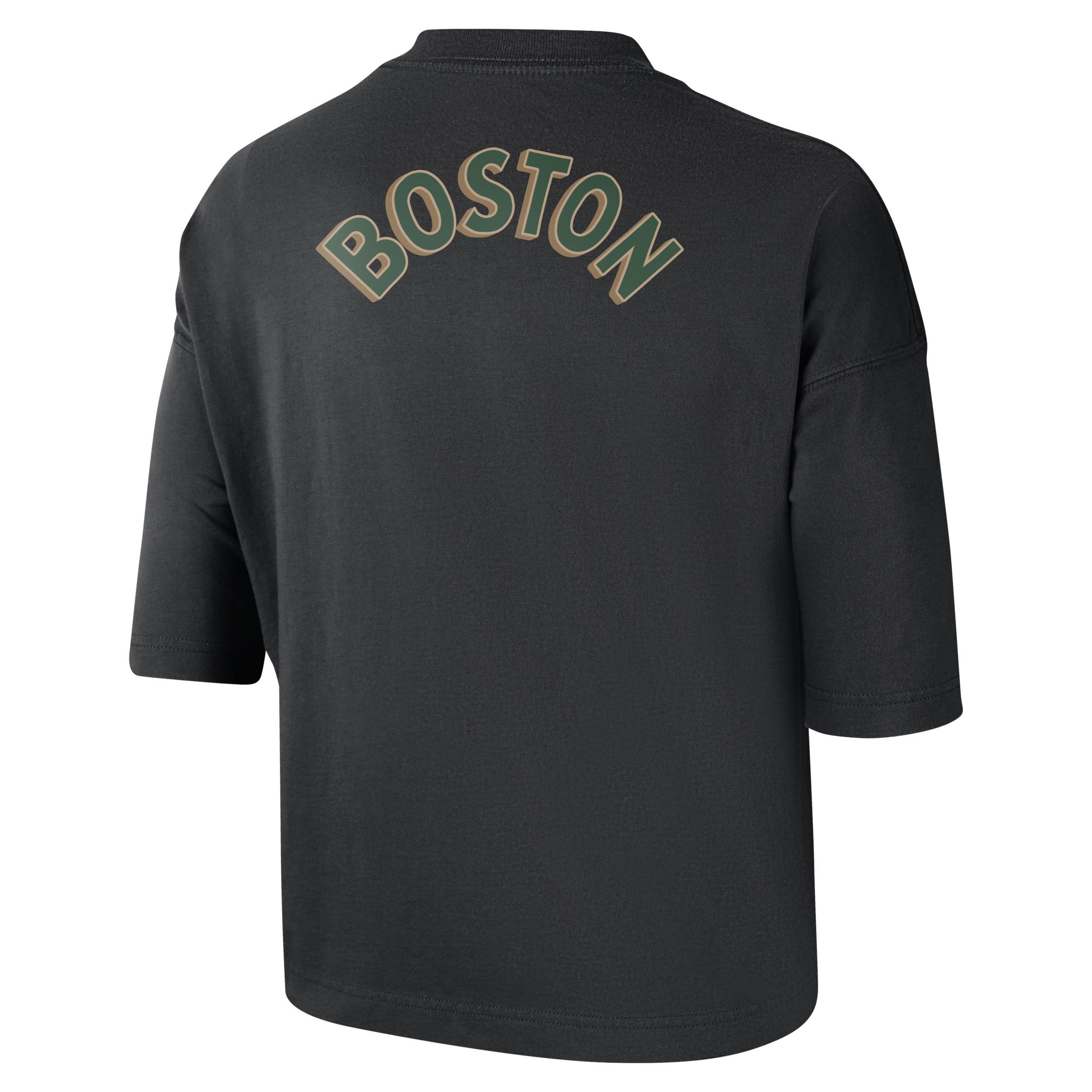 Boston Celtics 2023/24 City Edition Nike Womens NBA Courtside Boxy T-Shirt Product Image