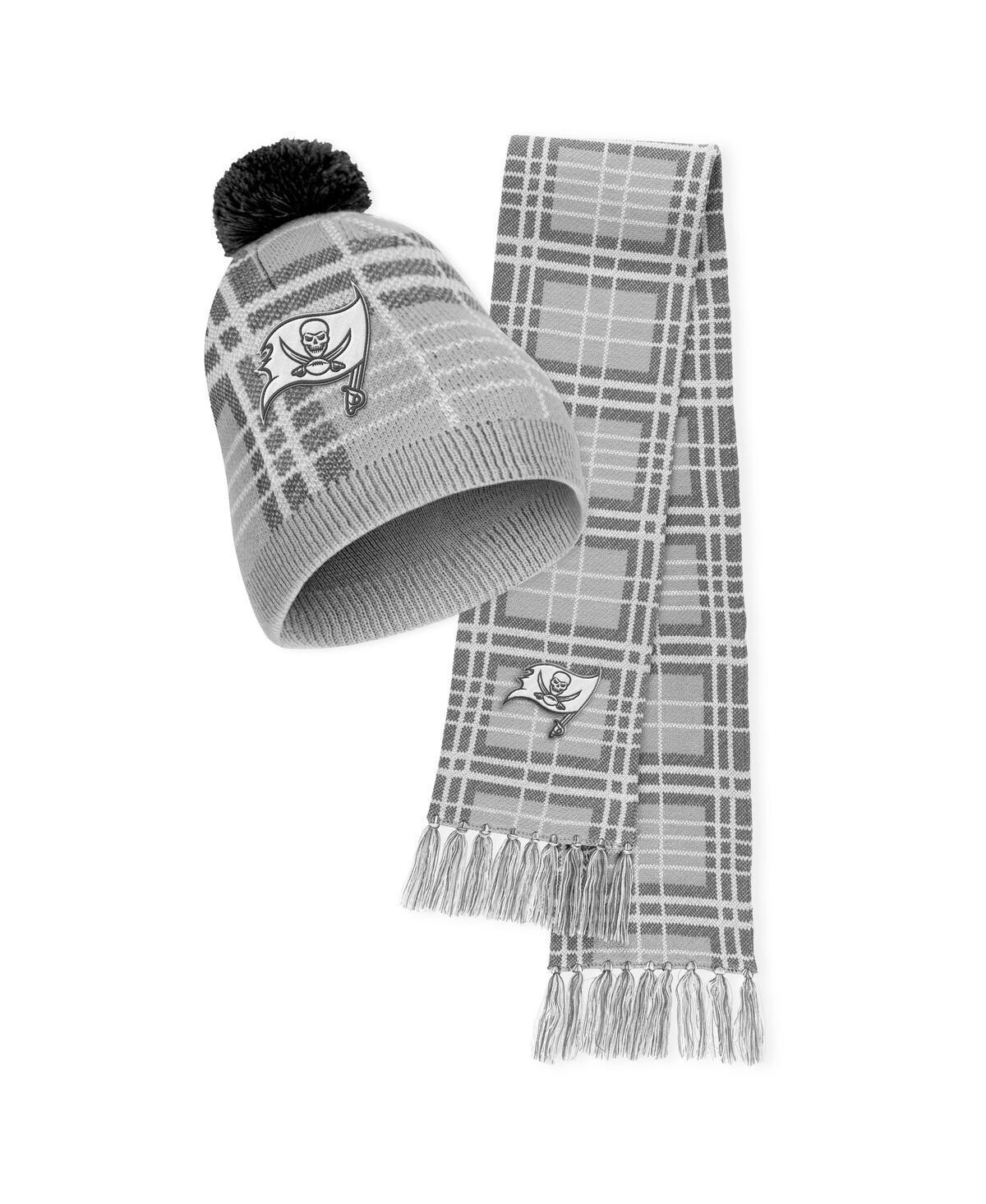 Womens WEAR by Erin Andrews Green Bay Packers Plaid Knit Hat with Pom & Scarf Set Product Image