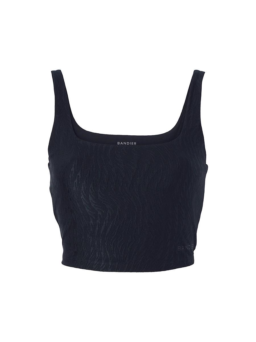 Womens Tempo Jacquard Crop Bra Top Product Image