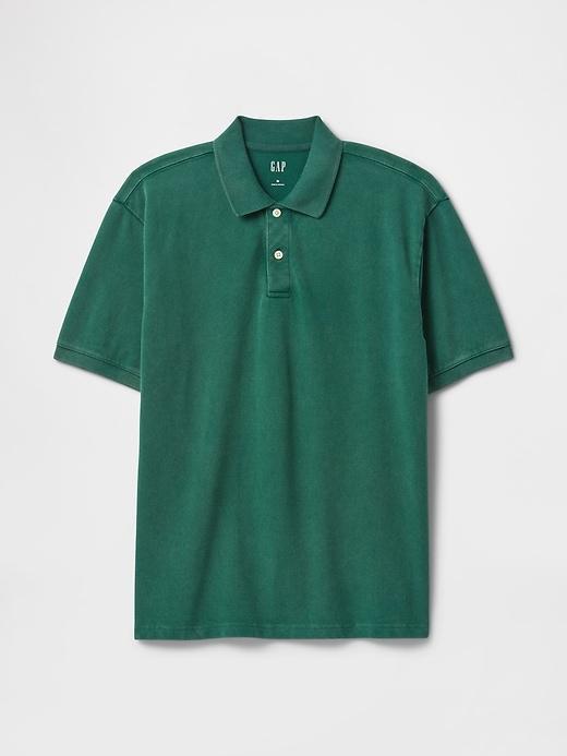 Relaxed Pique Polo Shirt Product Image