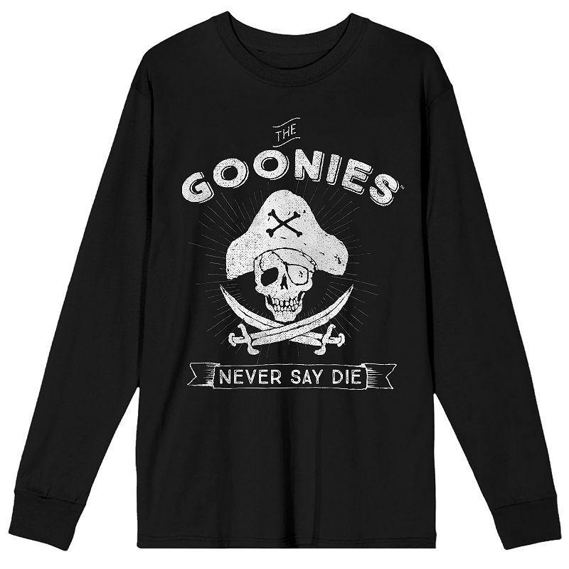 Men's The Goonies Never Say Long Sleeve Tee, Size: XXL, Black Product Image