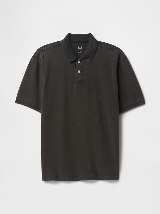 Relaxed Pique Polo Shirt Product Image