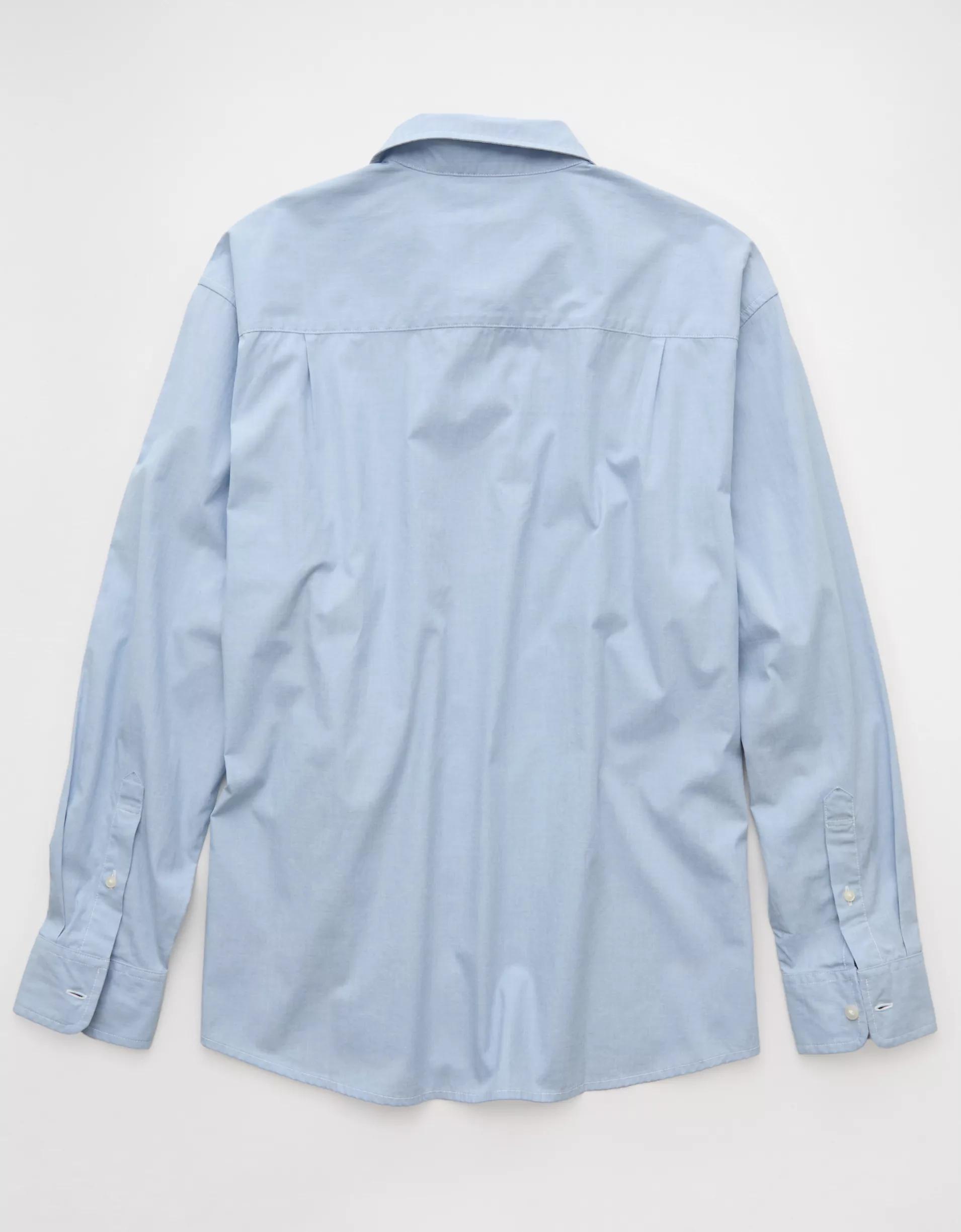 AE Everyday Relaxed Fit Poplin Button-Up Shirt Product Image