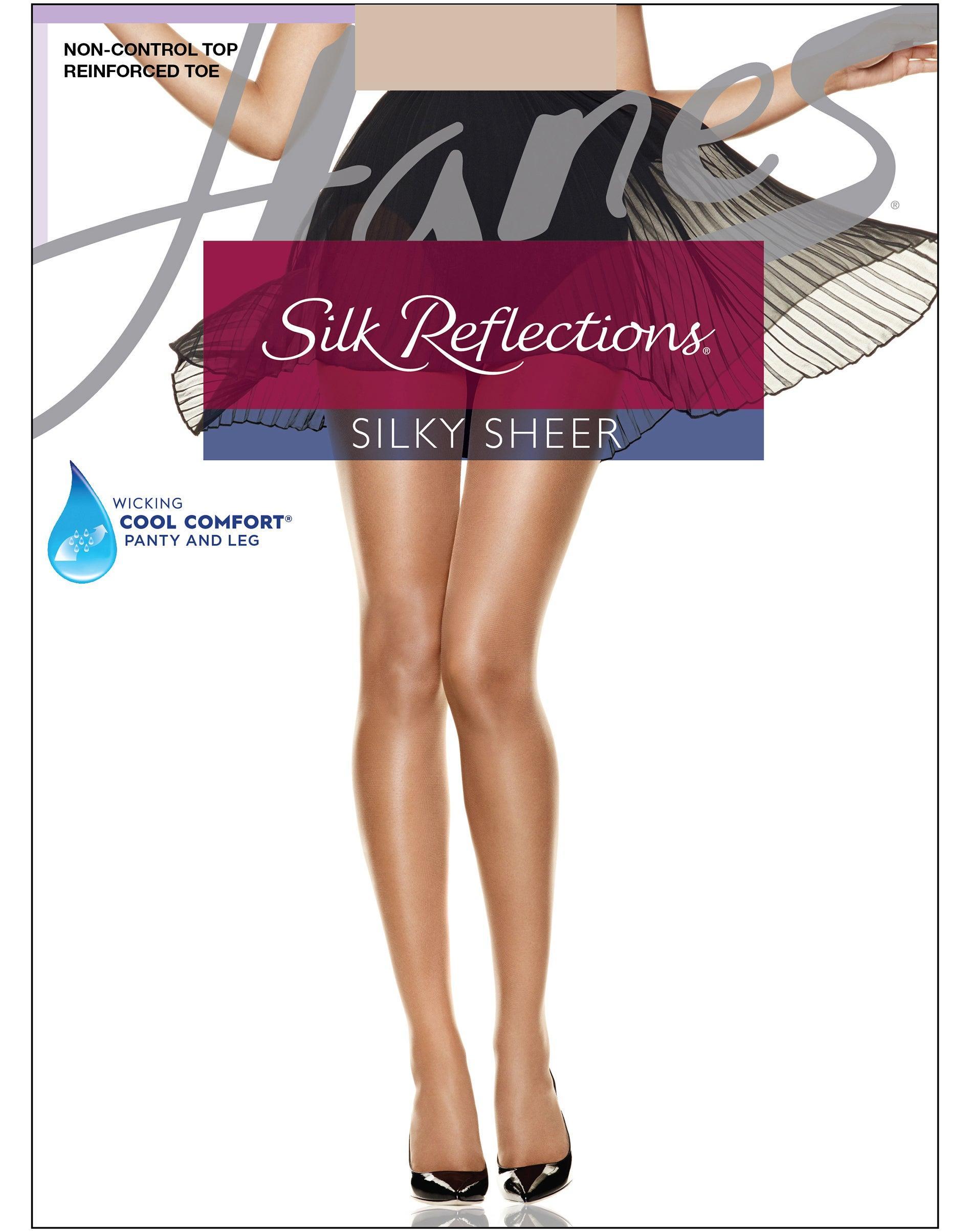 Hanes Silk Reflections Pantyhose with Reinforced Toe Barely There AB Womens Product Image