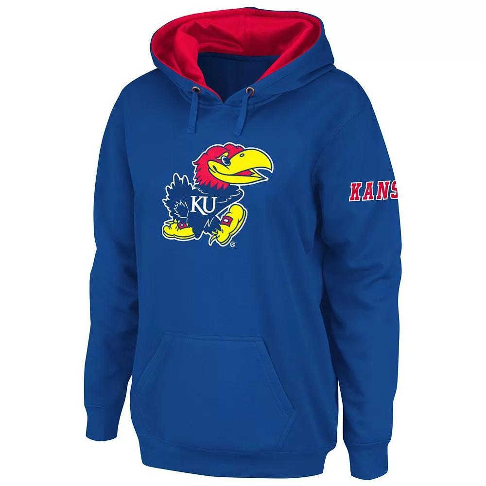 Women's Stadium Athletic Royal Kansas Jayhawks Big Logo Pullover Hoodie,  Product Image