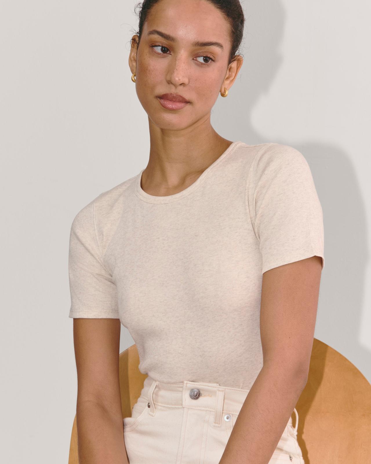 Womens Luxe Rib Crew T-Shirt by Everlane Product Image