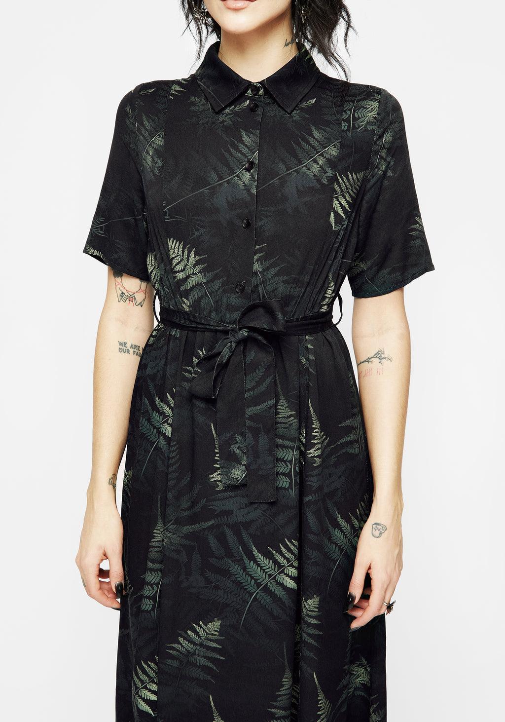 Fernery Midi Shirt Dress Product Image