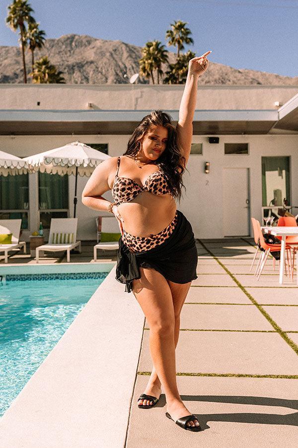 Just A Dip High Waist Leopard Bikini Bottom Curves Product Image