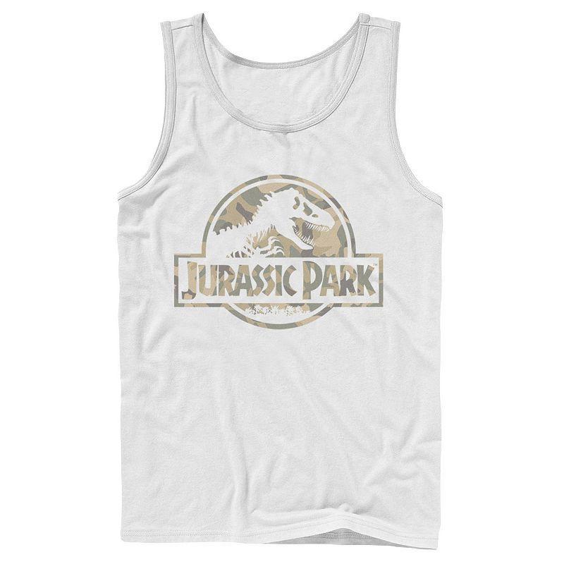 Men's Jurassic World Neon Logo Tank Top, Size: Small, Red Product Image