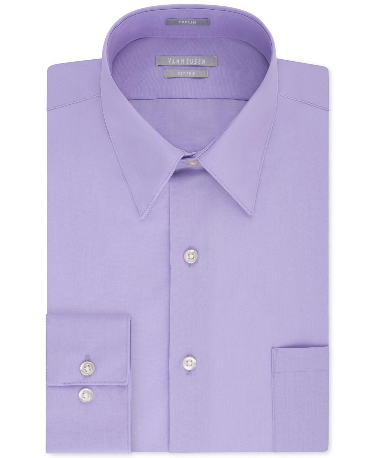 Van Heusen Mens Fitted Poplin Dress Shirt Product Image