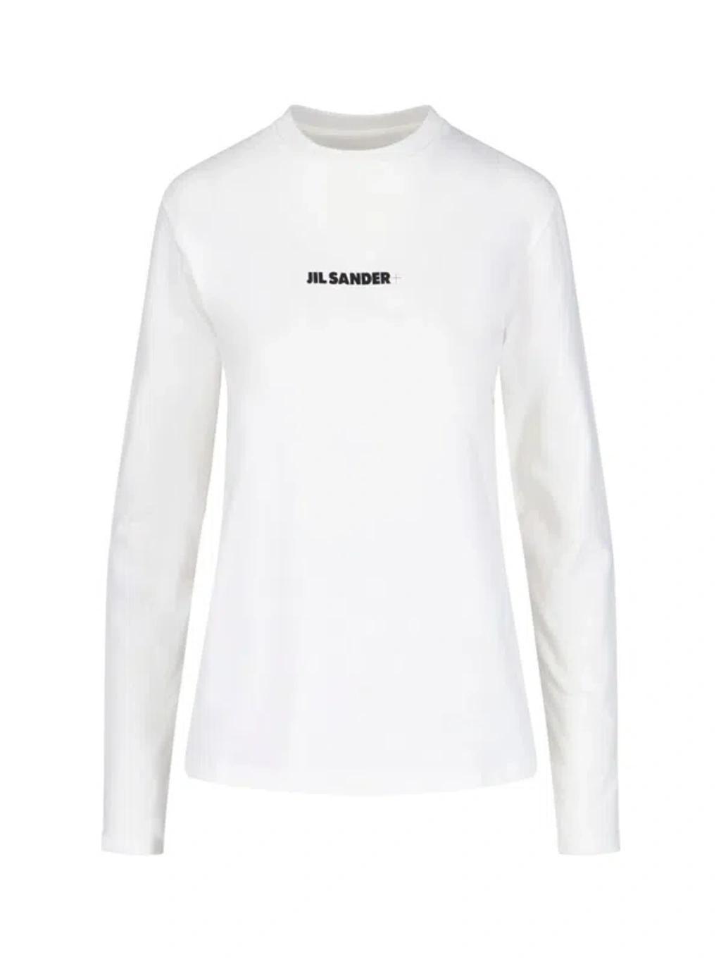 JIL SANDER Logo Sweater In White Product Image