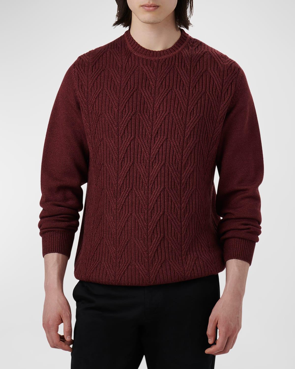 Mens Cotton & Silk Long-Sleeve Crewneck Sweater Product Image