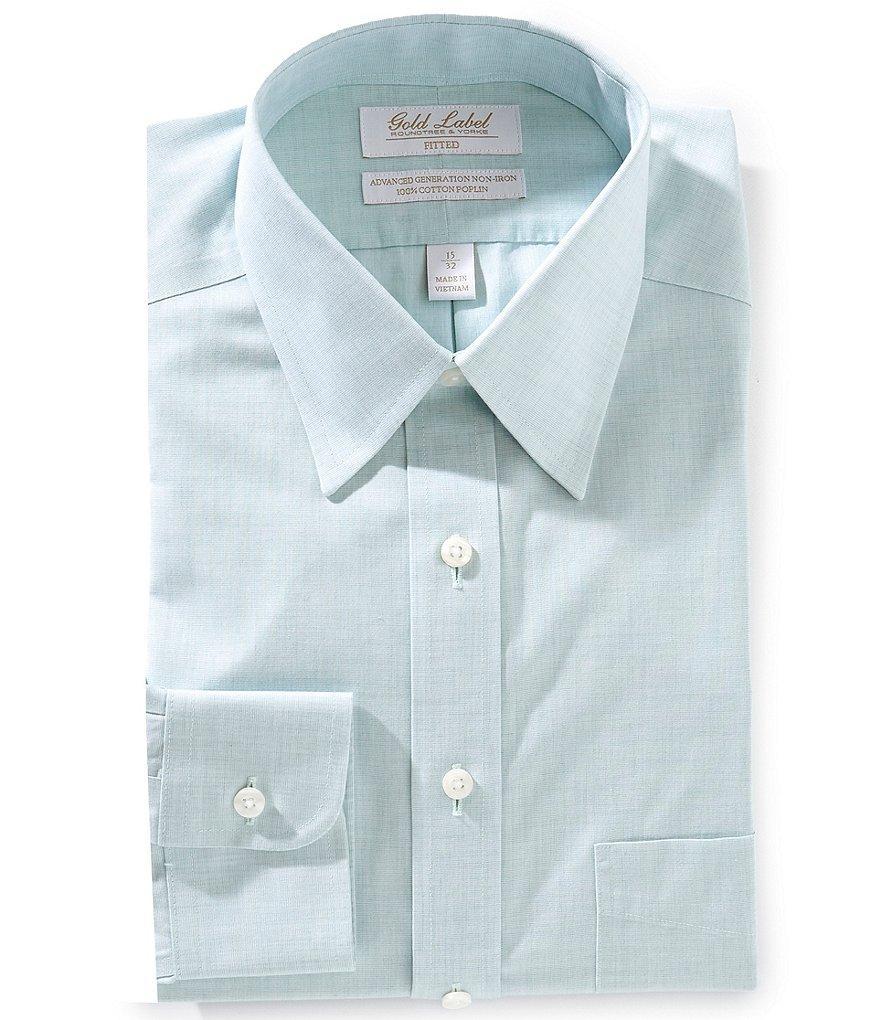 Gold Label Roundtree & Yorke Fitted Non-Iron Point Collar Solid Dress Shirt Product Image