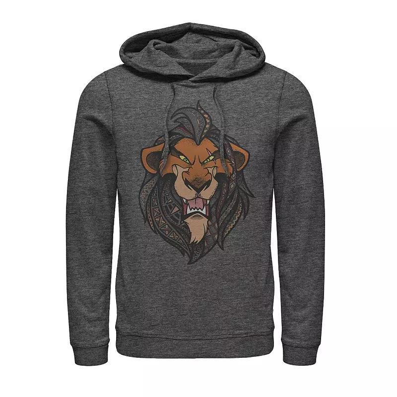 Men's Disney's The Lion King Scar Hoodie, Size: Medium, Grey Heather Product Image