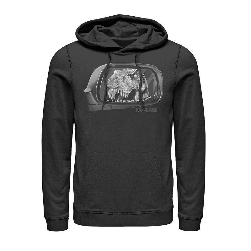 Men's Jurassic Park Mirror Hoodie, Size: XXL, Black Product Image