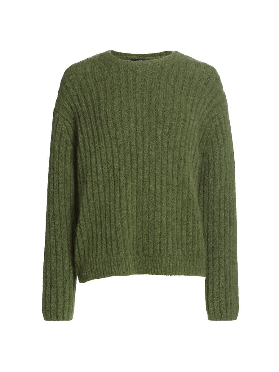 Womens Stassi Ribbed Crewneck Sweater Product Image