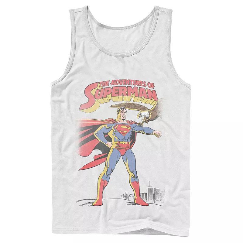 Men's DC Comics Superman Adventures Text Poster Tank Top,  Product Image
