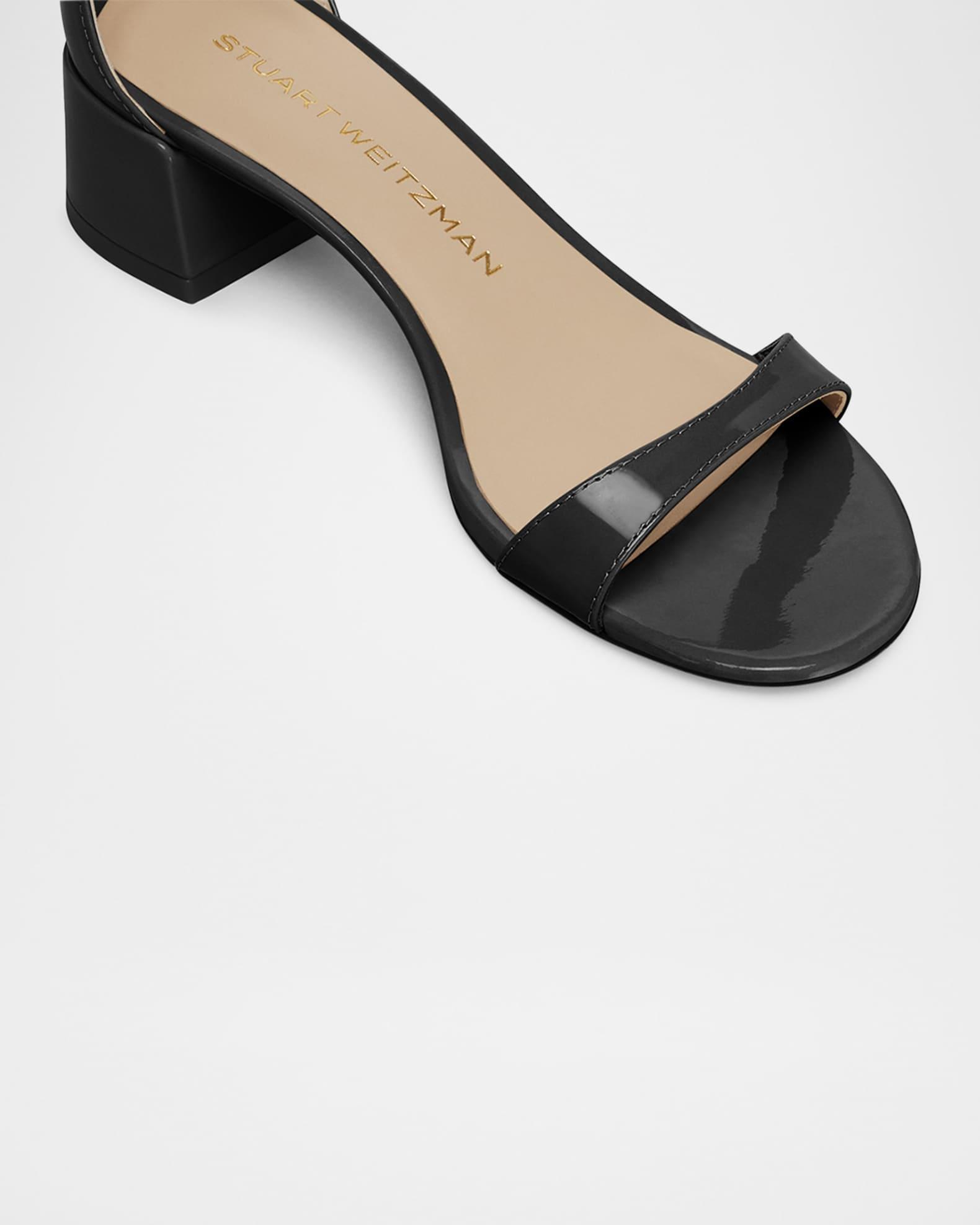 Nudist Patent Ankle-Strap Sandals Product Image