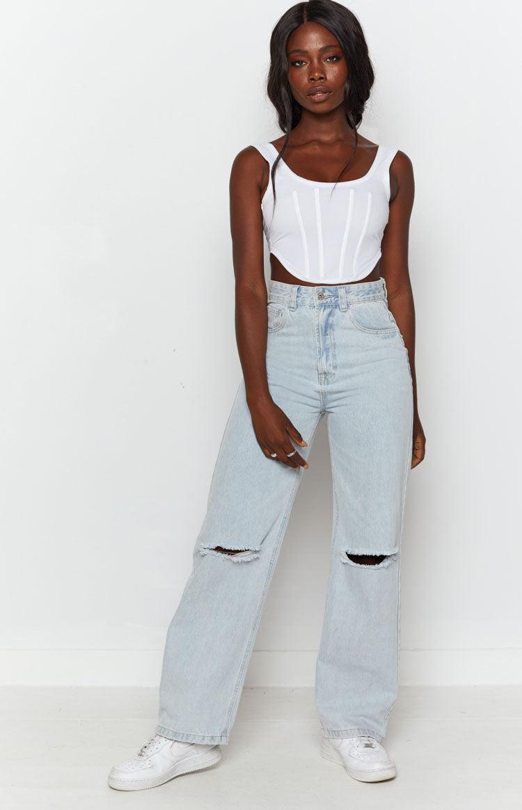 Robin Wide Leg Jeans Blue Product Image