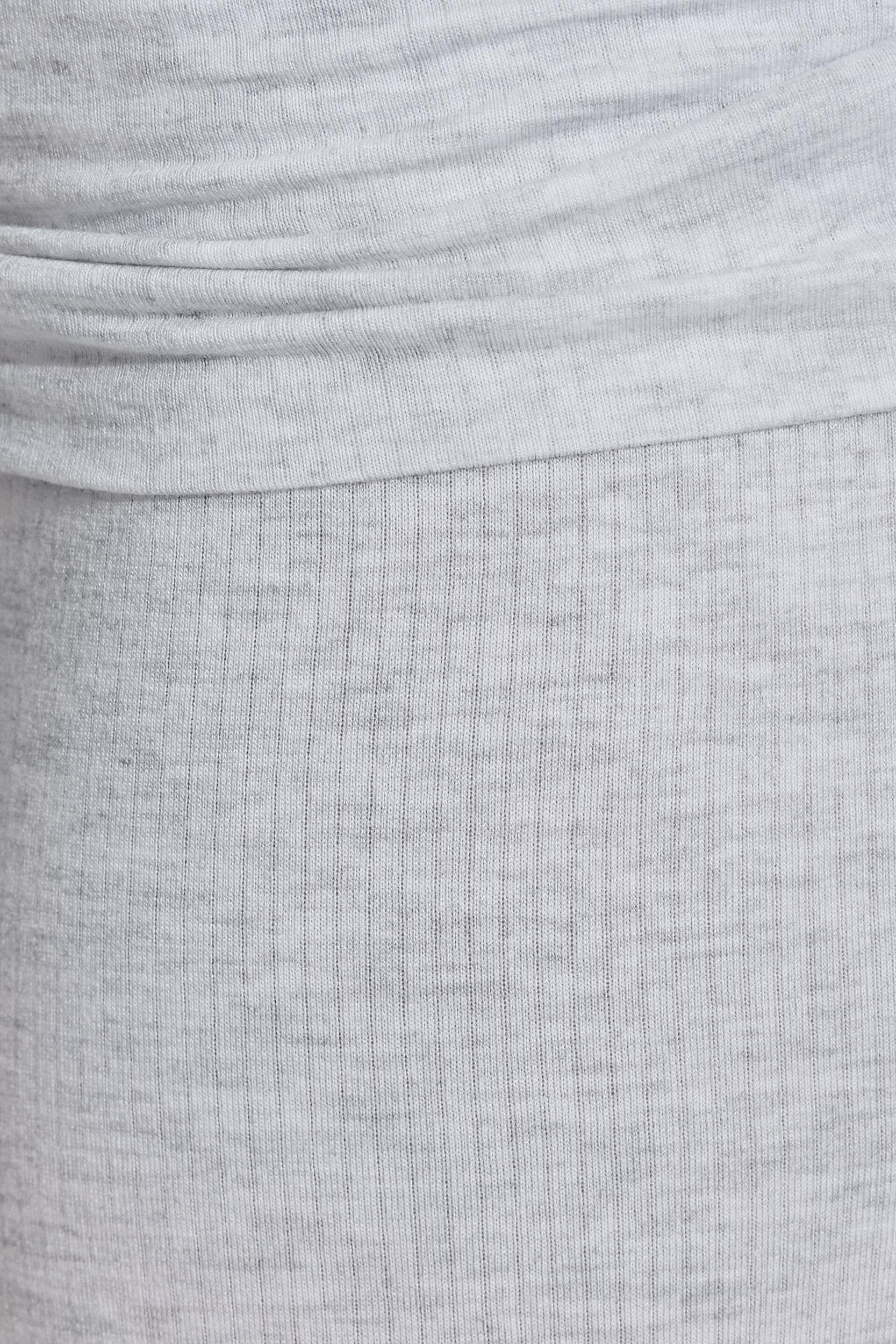 Sheer Ribbed Foldover Pants Product Image