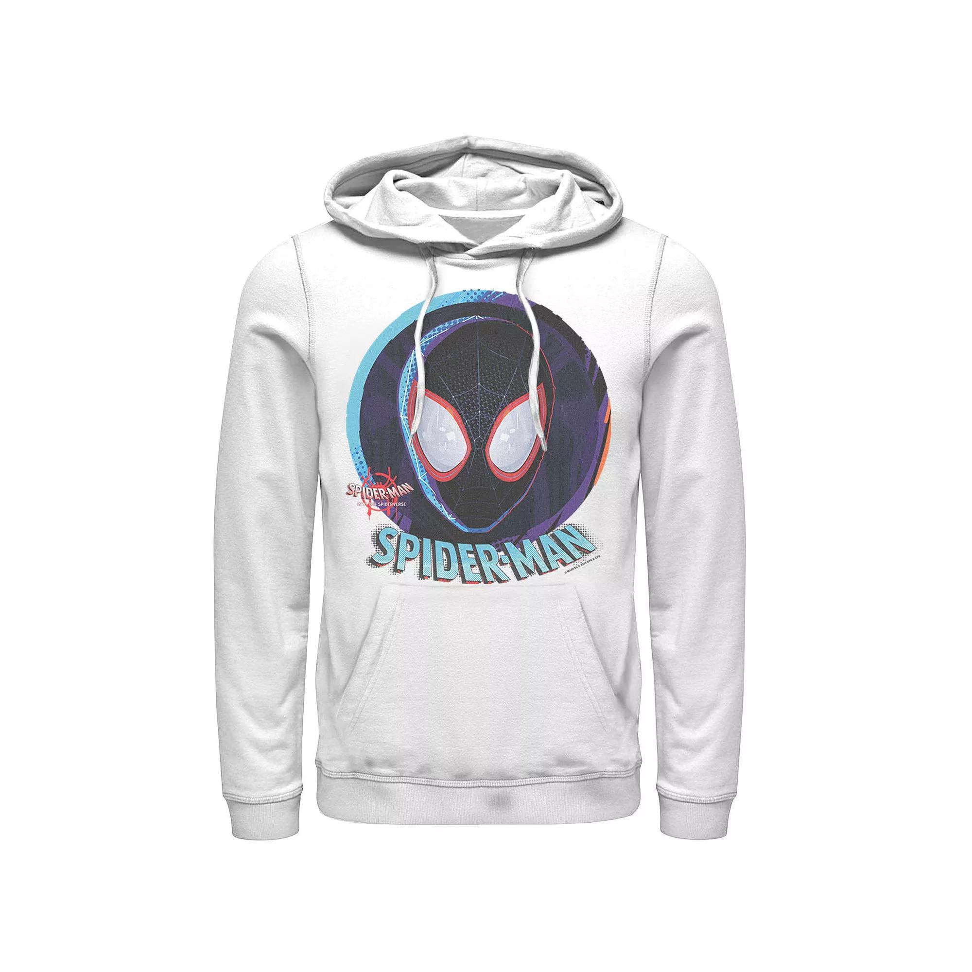Mens Marvel Spiderverse Mask In Sphere Graphic Hoodie Product Image