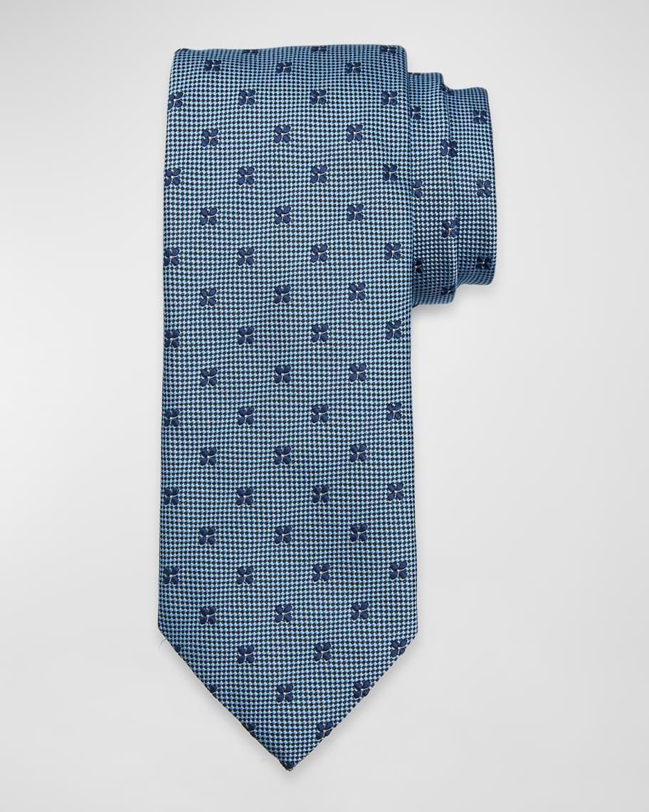 Men's Floral Jacquard Silk Tie Product Image