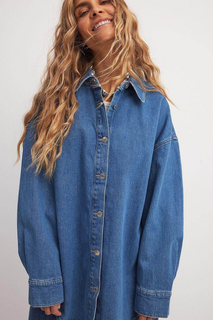 Oversized Denim Shirt Product Image