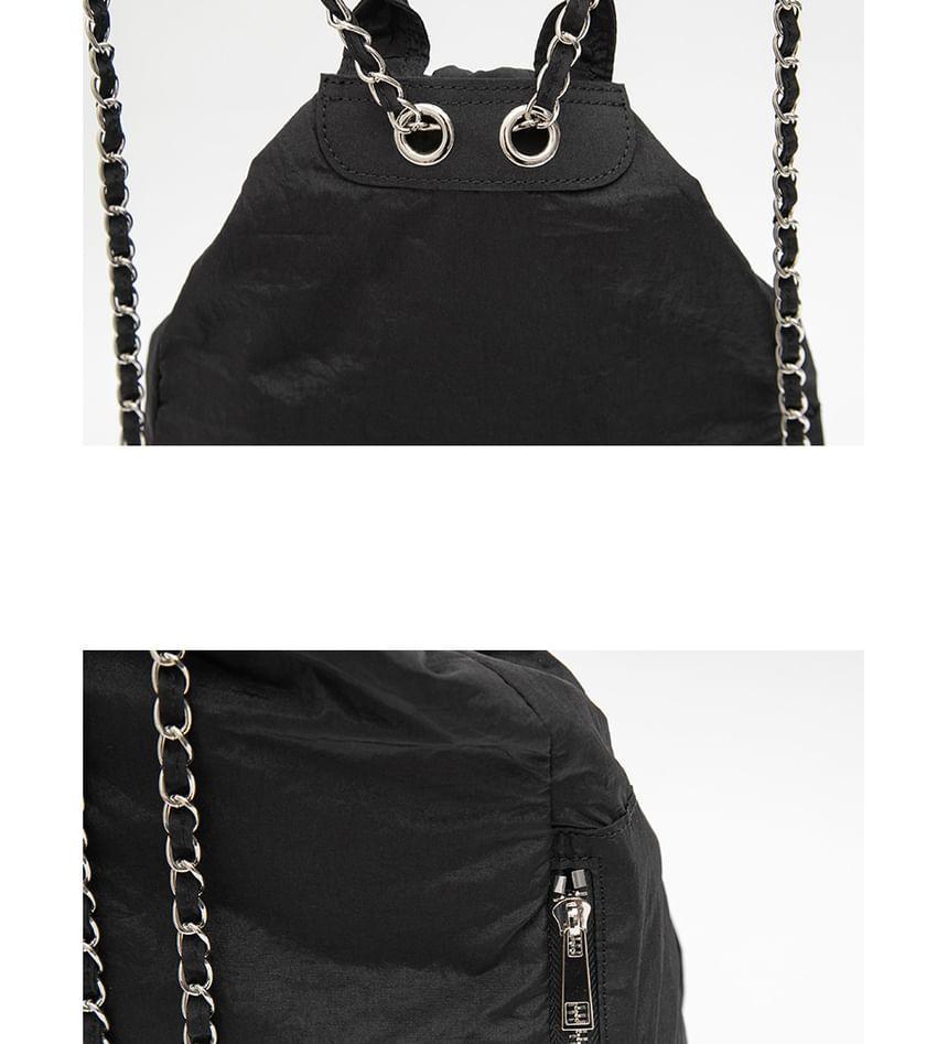 Chain Drawcord Backpack (Black) Product Image