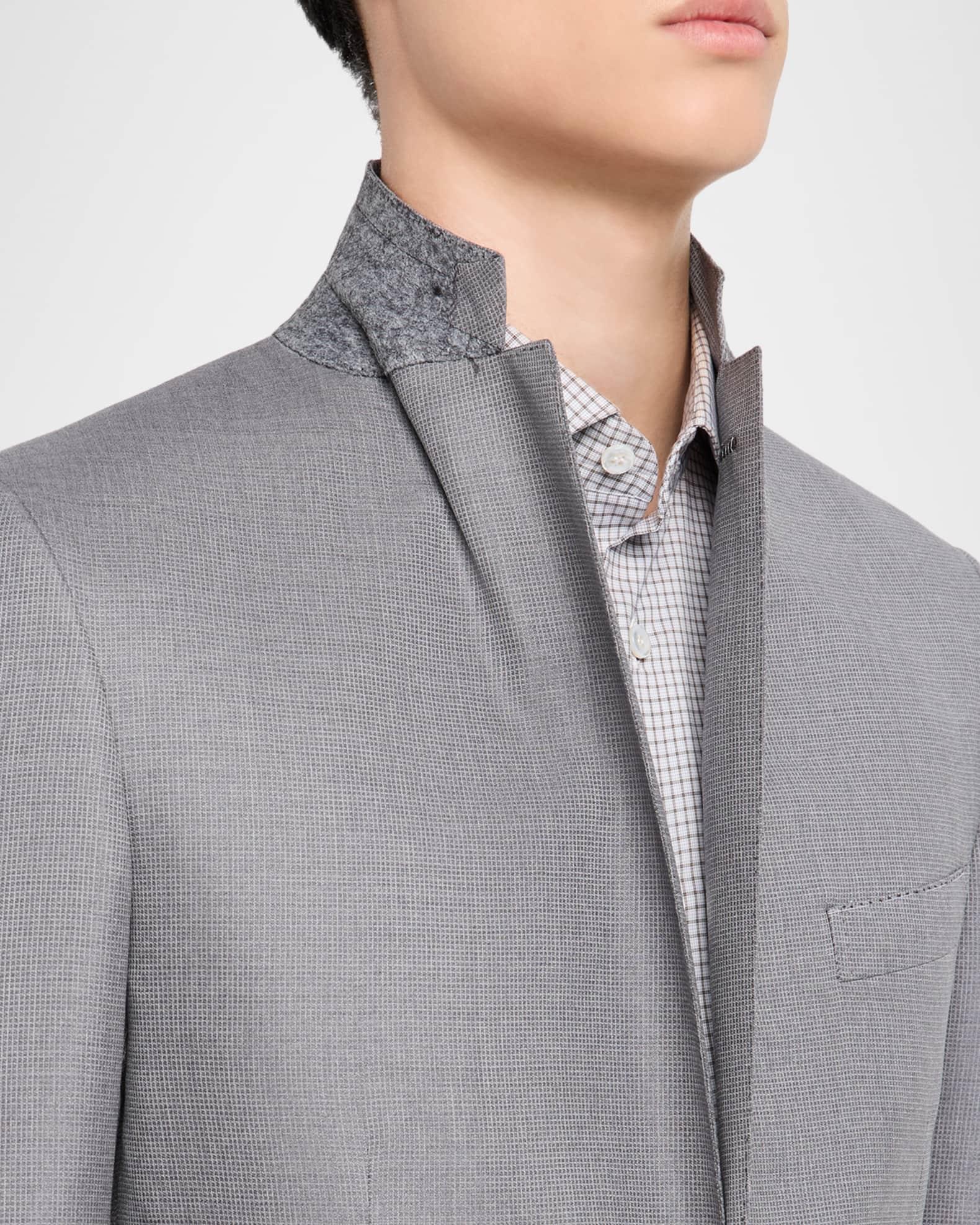 Men's Wool and Silk Modern Fit Two-Piece Suit Product Image