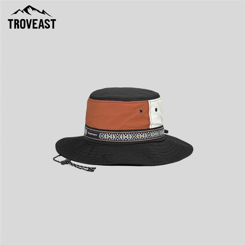 Patterned Color Block Bucket Hat Product Image