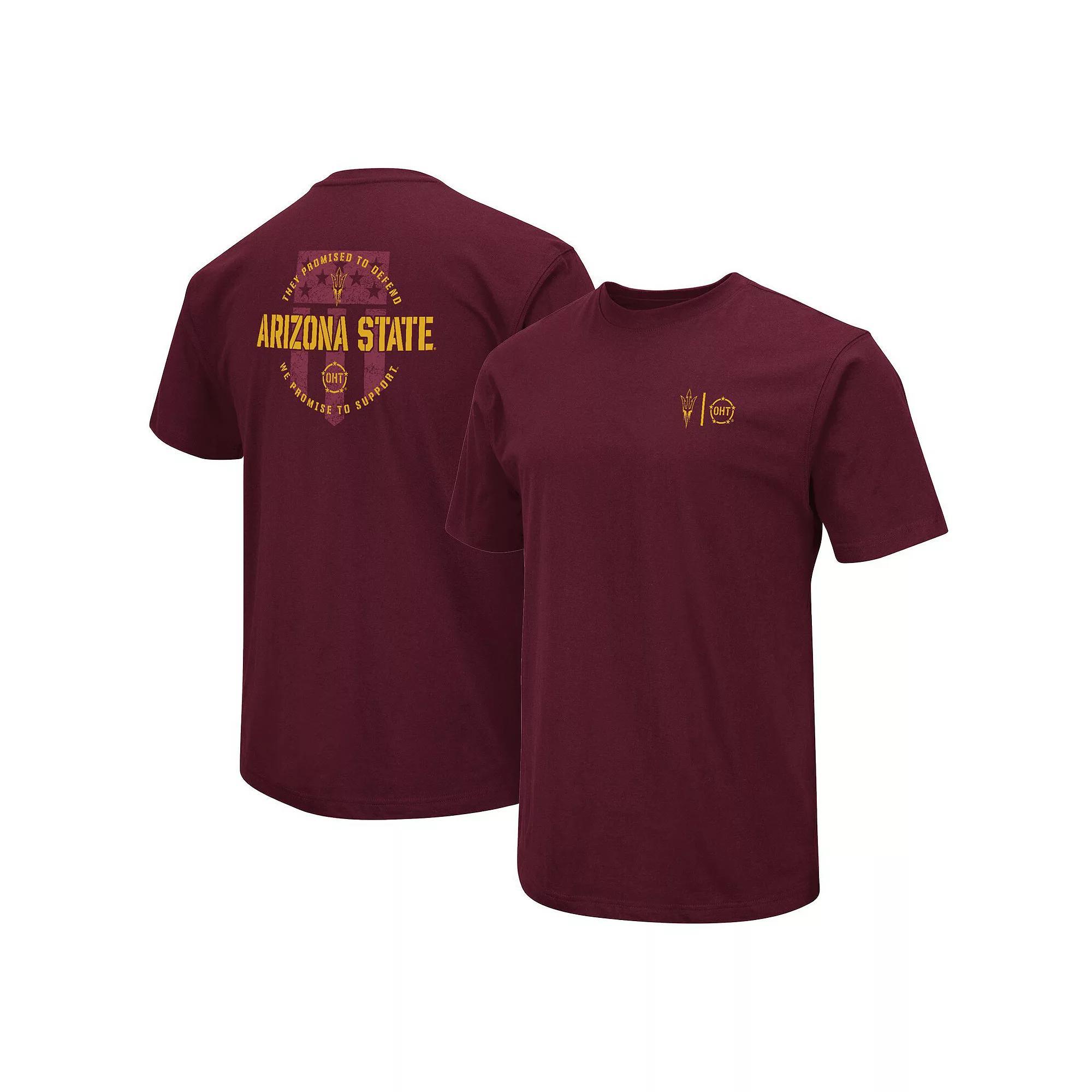Men's Colosseum Maroon Arizona State Sun Devils OHT Military Appreciation T-Shirt, Size: Medium, Red Product Image