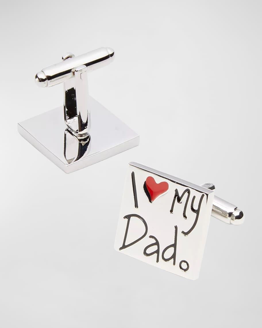 Mens Square Love Dad Cufflinks Product Image