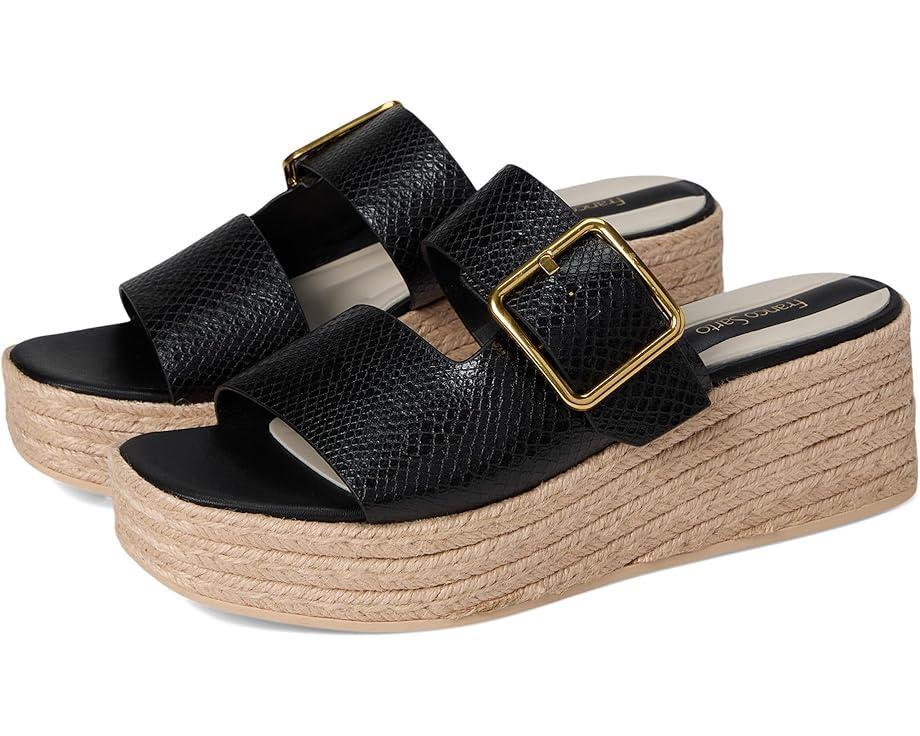 Hoda Cork Platform Slide Sandals Product Image
