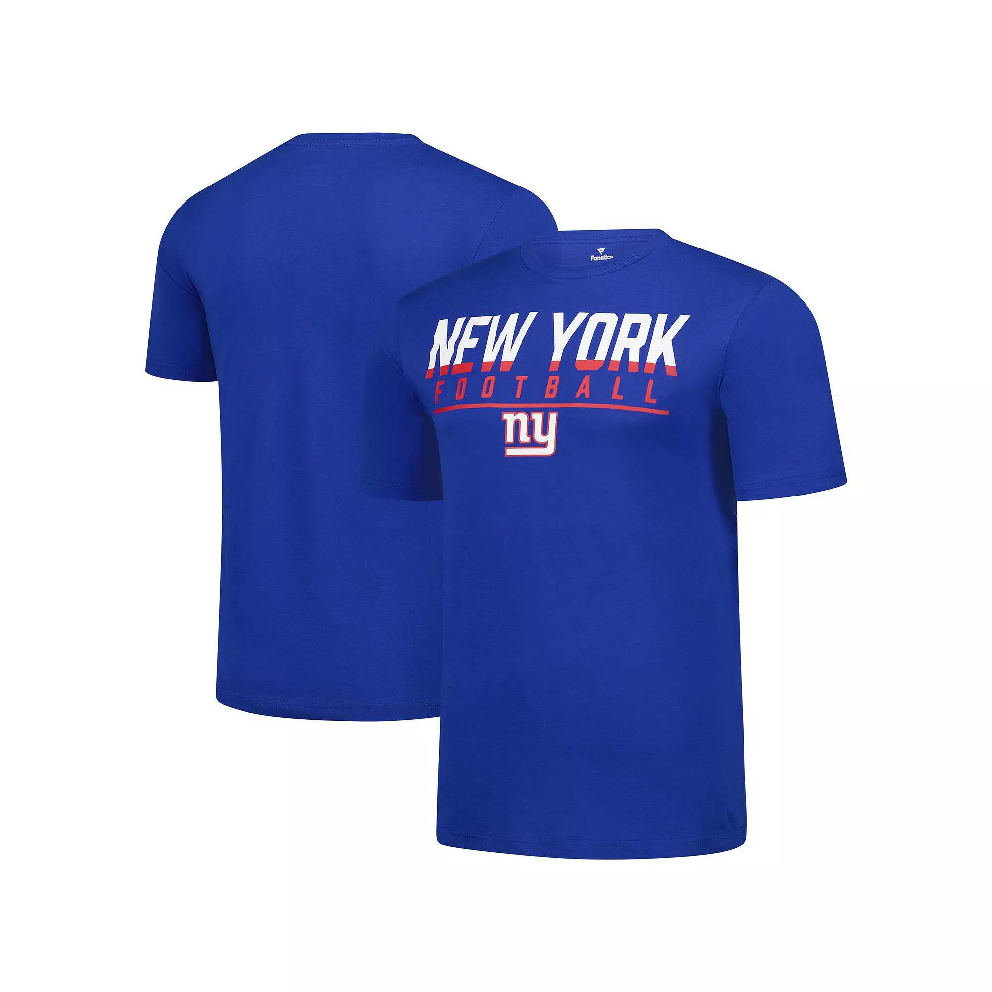 Men's Fanatics  Royal New York Giants Blocked T-Shirt, Size: Medium, Blue Product Image