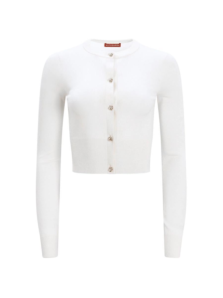 Womens Arlette Merino Wool Crop Sweater Product Image