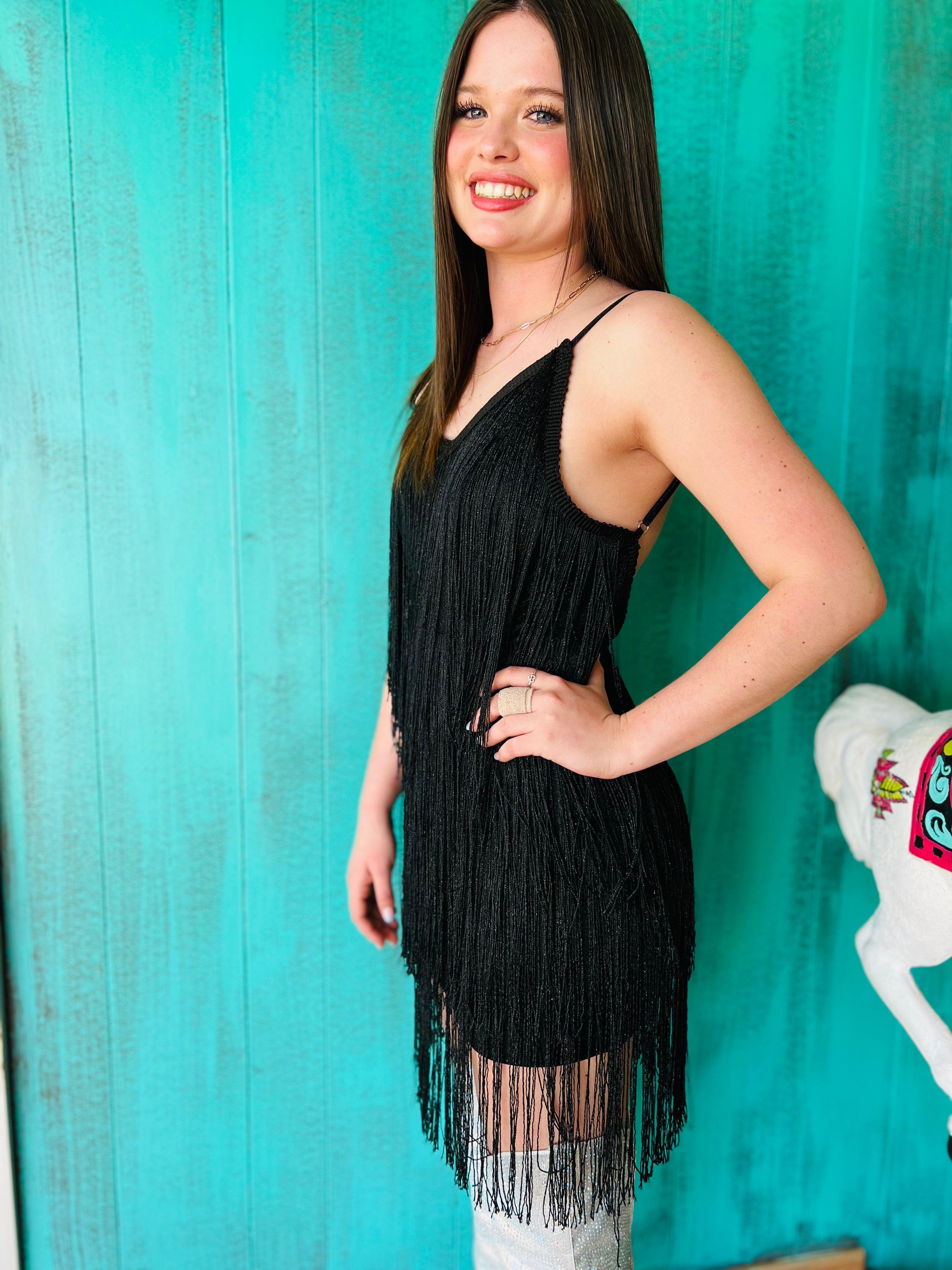 Fringe Tassel Backless Dress* Product Image