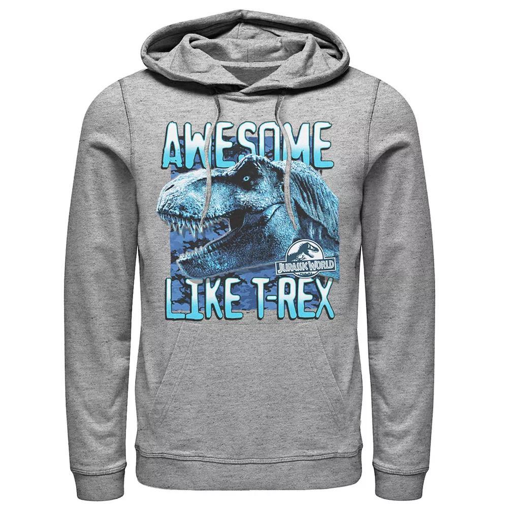 Men's Jurassic World Two Awesme Lke T-Rex Hoodie, Size: XXL, Athletic Grey Product Image