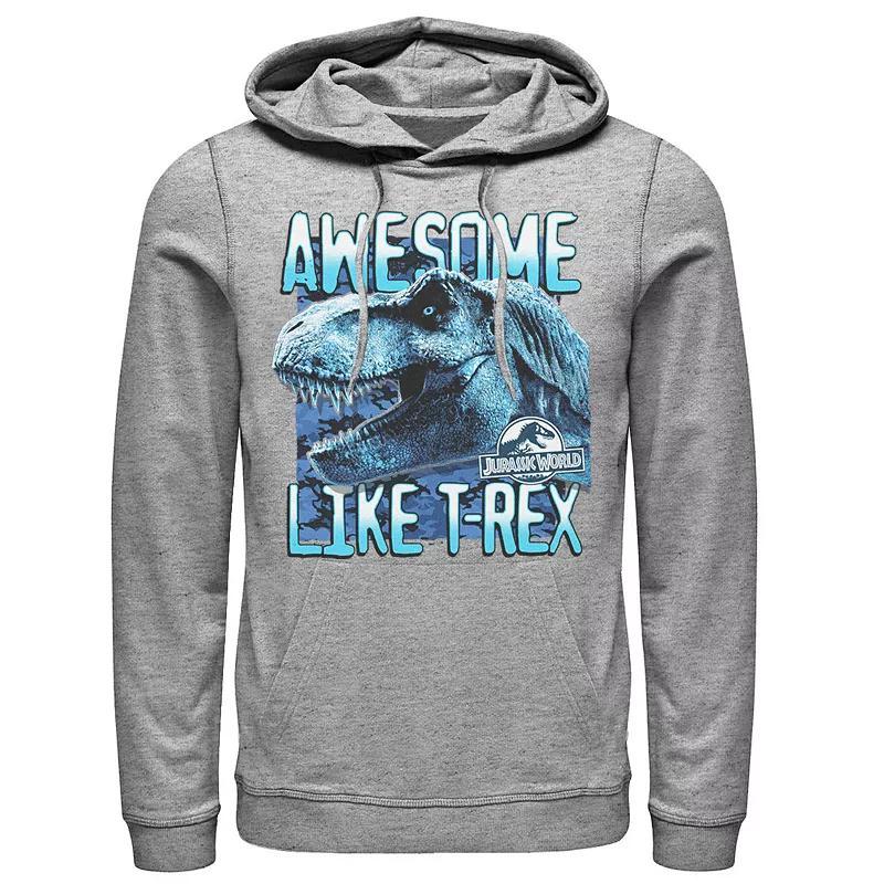 Men's Jurassic World Two Awesme Lke T-Rex Hoodie, Size: XXL, Athletic Grey Product Image