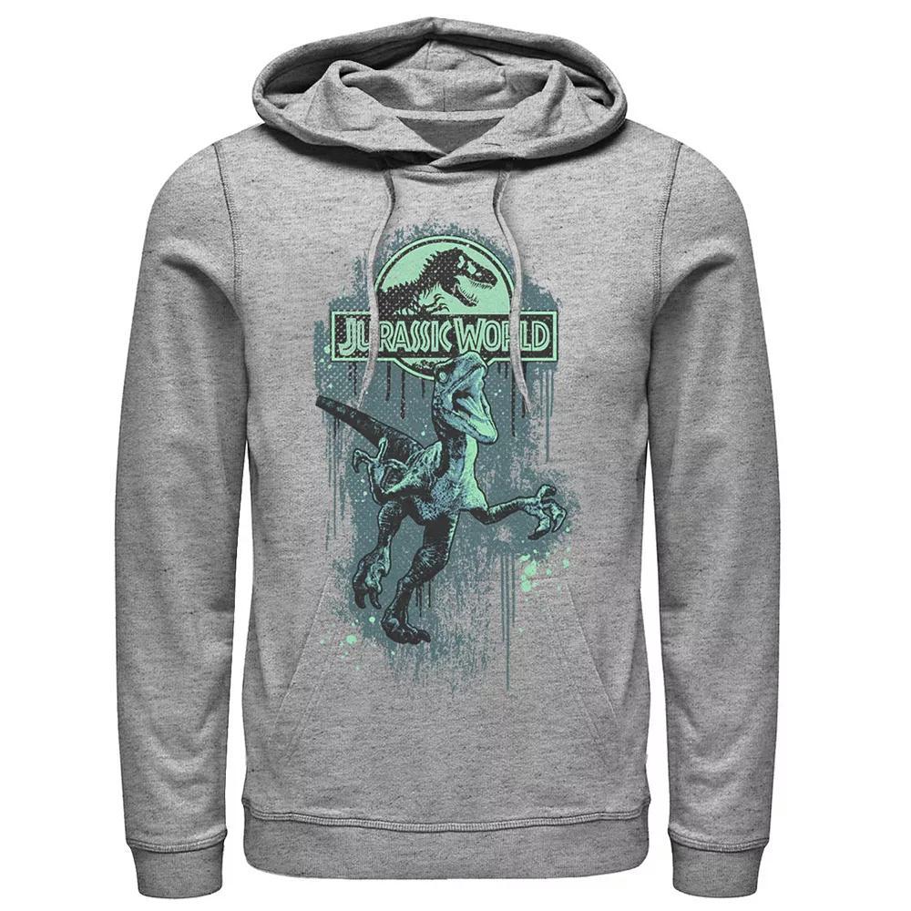 Men's Jurassic World Raptor Paint Splatter Logo Hoodie,  Product Image