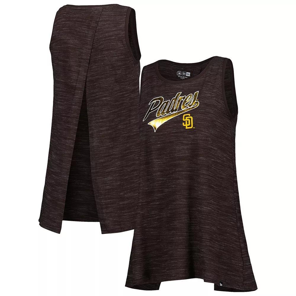 Women's New Era Brown San Diego Padres Space-Dye Active Tank Top, Size: Small Product Image