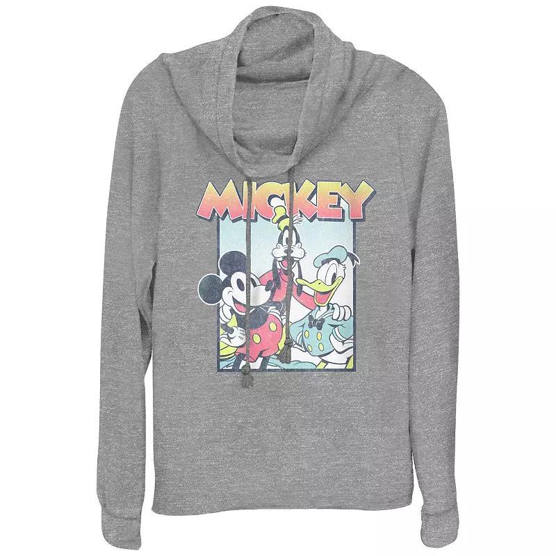 Disney's Mickey Mouse And Friends Vintage Photo Women's Cowlneck Graphic Lightweight Long Sleeve,  Product Image