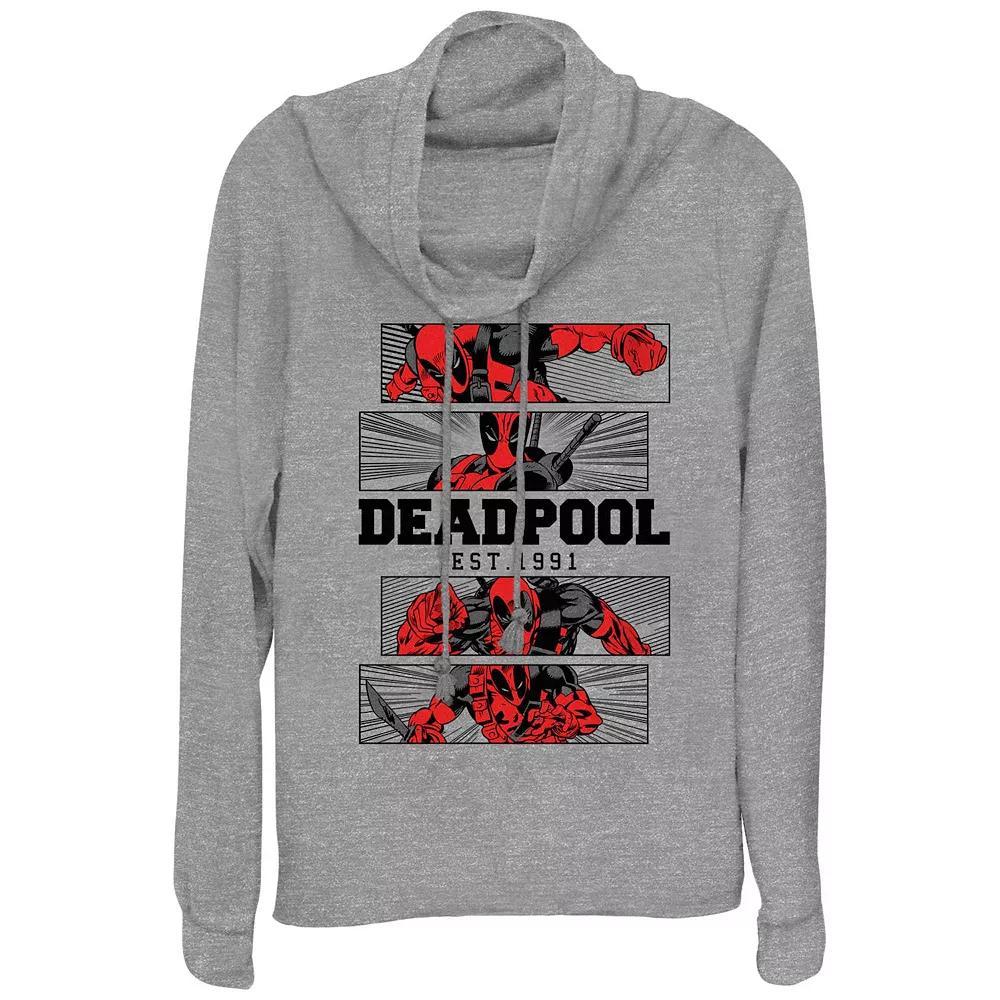 Women's Marvel Deadpool Est. 1991 Cowlneck Graphic Lightweight Long Sleeve,  Product Image