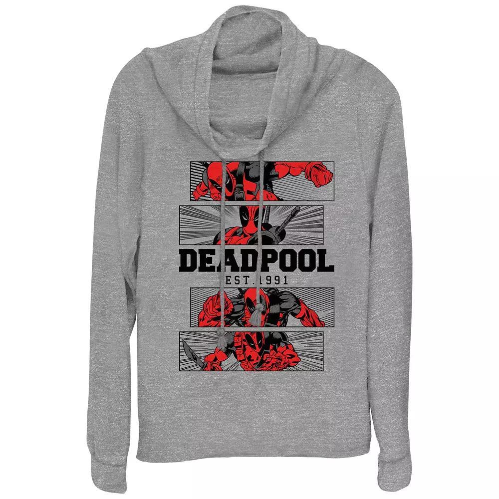 Women's Marvel Deadpool Est. 1991 Cowlneck Graphic Lightweight Long Sleeve,  Product Image