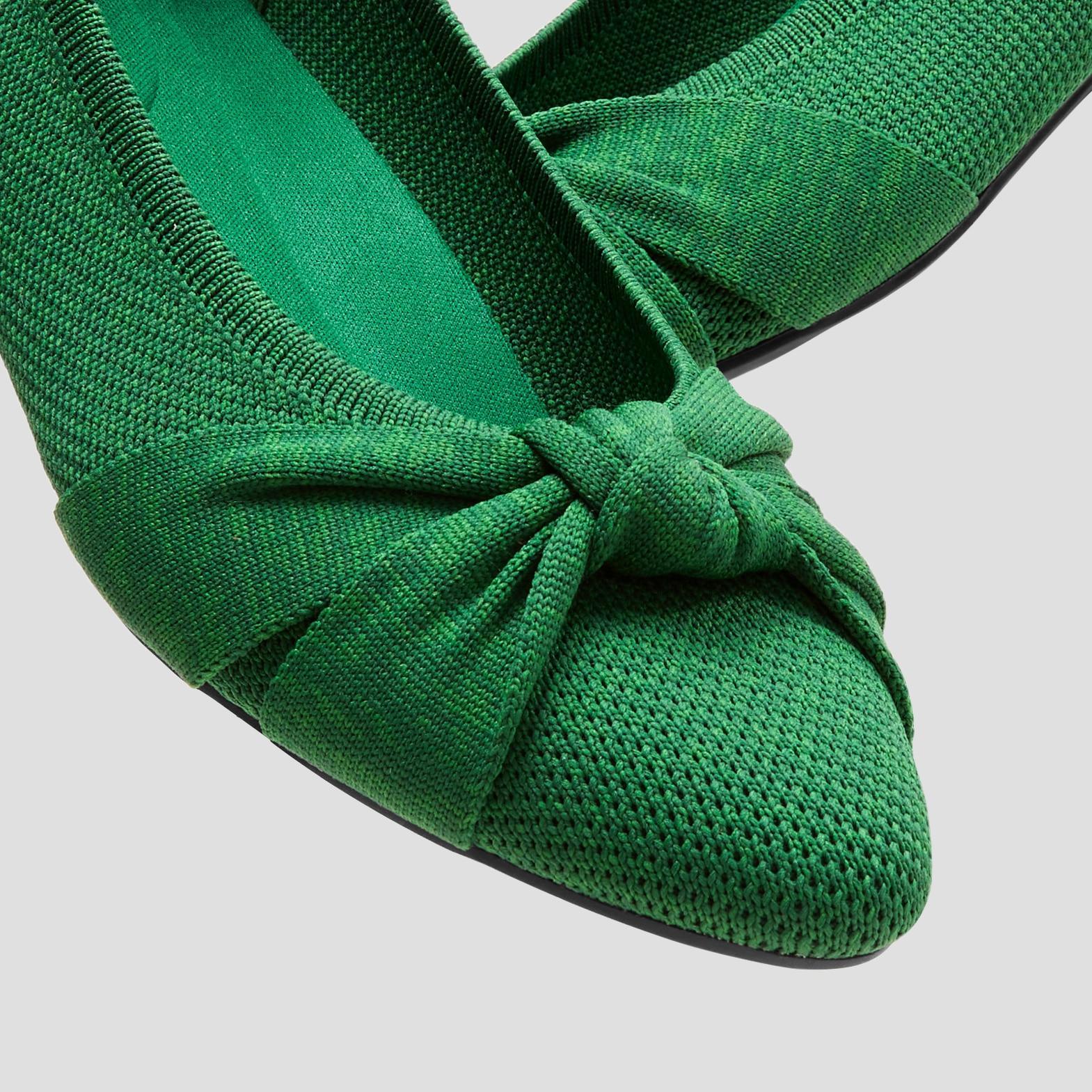 Almond-Toe Knotted Flats (Bibi) Product Image