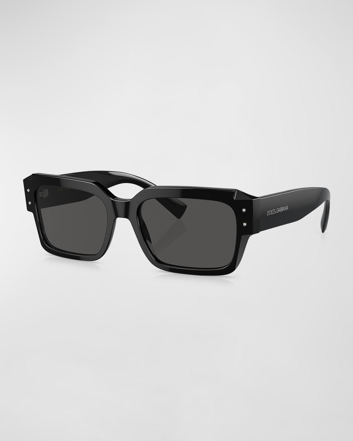 Men's Dg4460 Acetate Rectangle Sunglasses Product Image