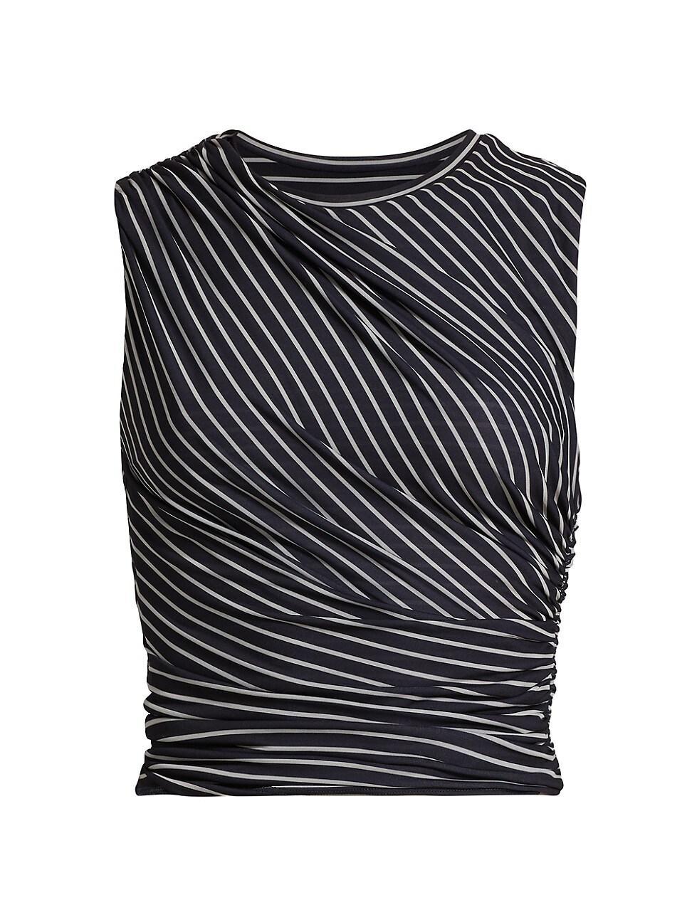 Womens Cate Striped Crop Top Product Image