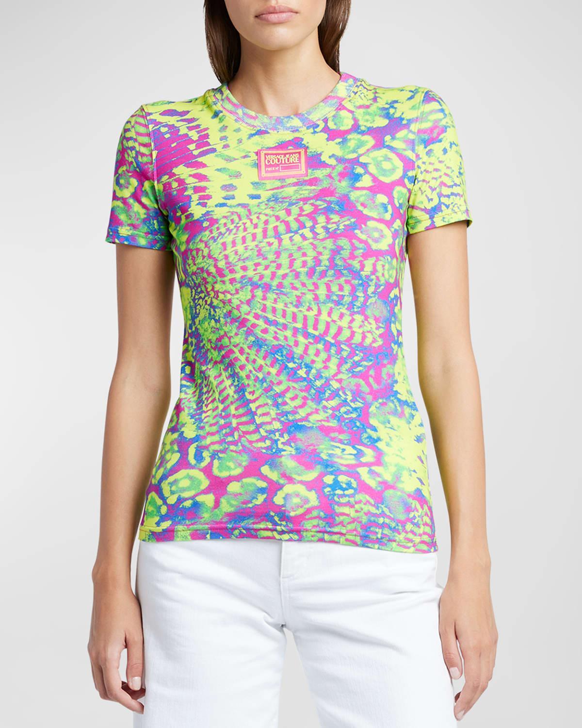 Versace Jeans Couture Printed Cotton Jersey Tee Product Image